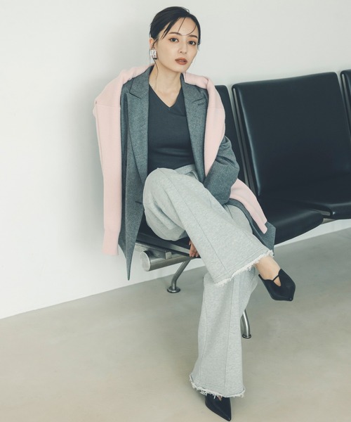 anuans（アニュアンス） カーディガン Vネックフォルムカーディガン