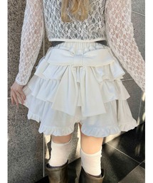 palesop ♡ スウェット フリル ミニスカート Sweat Frill Mini Skirt/スウェットフリルミニスカート