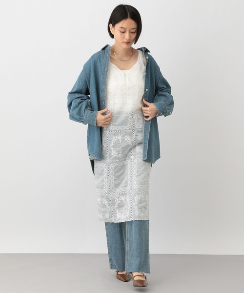 Narcissus★GoodLook★エンブロイダリーキャミワンピース HANNE ワンピース エンブロイダリーコットンキャミワンピース