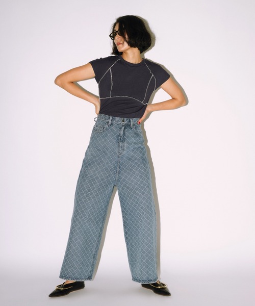 レディース ウエストコイン デニムパンツ EMODA（エモダ）の「【ELDER】SYMハイウエストデニム（デニム