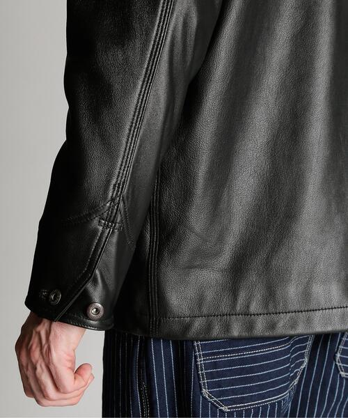 革ジャン ライダース Schott/ショット/LAMB LEATHER COVERALL JACKET/ラムレザー カバーオール ジャケットの画像