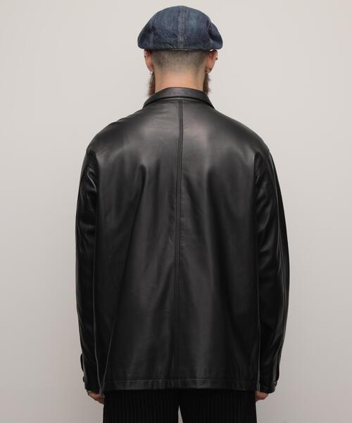 革ジャン ライダース Schott/ショット/LAMB LEATHER COVERALL JACKET/ラムレザー カバーオール ジャケットの画像
