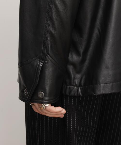 革ジャン ライダース Schott/ショット/LAMB LEATHER COVERALL JACKET/ラムレザー カバーオール ジャケットの画像