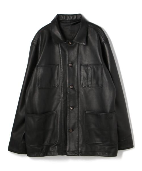 革ジャン ライダース Schott/ショット/LAMB LEATHER COVERALL JACKET/ラムレザー カバーオール ジャケットの画像