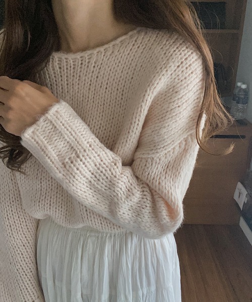 「LAUIR」 長袖ニット FREE ブラック レディース_画像3