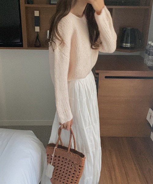 「LAUIR」 長袖ニット FREE ブラック レディース_画像4