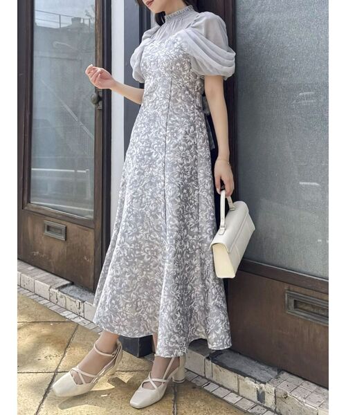 【dazzlin】シアーベールジャガードワンピース オフホワイト Sサイズ dazzlin ドレス シアーベールジャガードワンピース : ZOZOTOWN