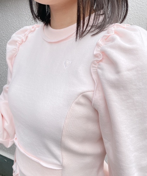 lilLilly トレーナー スウェット レースアップスウェット