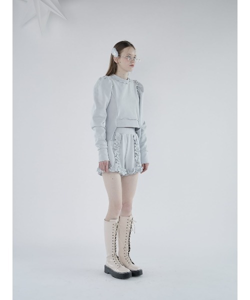 トレーナー スウェット レースアップスウェットトップス「セットアップ対応」 レディース lilLilly トレーナー スウェット レースアップスウェット