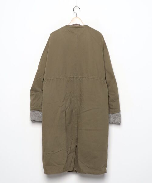KBF 「KBF」 ノーカラーコート ONE カーキ レディース : ZOZOTOWN  