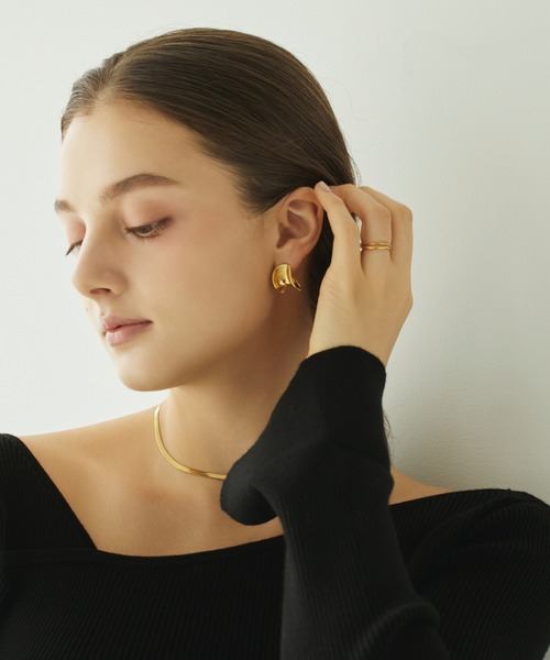 CENE ピアス 「CENE」セネ/アシンメトリーカーブピアス