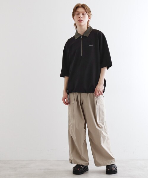 PEOPLESTYLE ナンバープリント ハーフジップポロシャツ 男女兼用 楽天市場】【SALE / 50%OFF】裏毛スウェット プリント 半袖