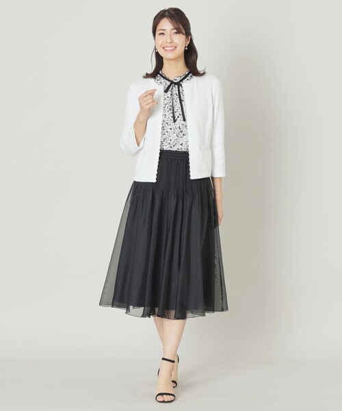 美品 大きいサイズ トゥービーシック レース パール カーディガン TO BE CHIC（トゥー ビー シック） カーディガン パールニット