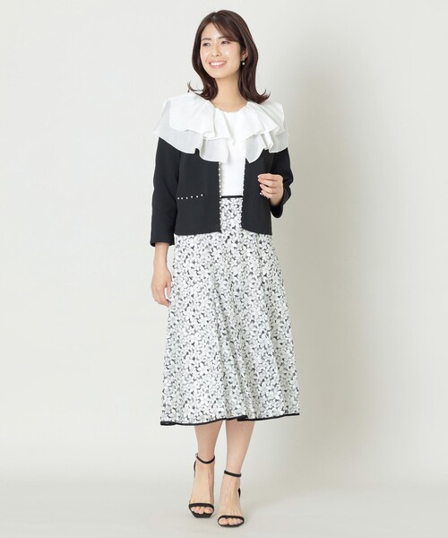 美品 大きいサイズ トゥービーシック レース パール カーディガン TO BE CHIC（トゥー ビー シック） カーディガン パールニット