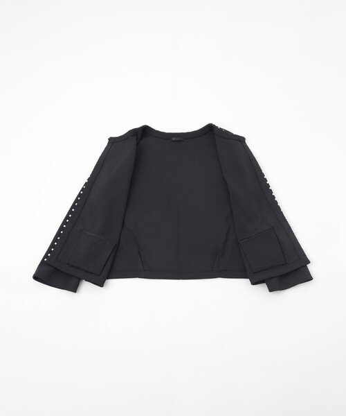 美品 大きいサイズ トゥービーシック レース パール カーディガン TO BE CHIC（トゥー ビー シック） カーディガン パールニット