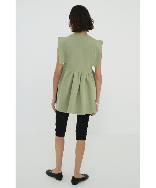 CLANE ニット セーター SQUARE SELEEVE GATHER KNIT TOPS 18106