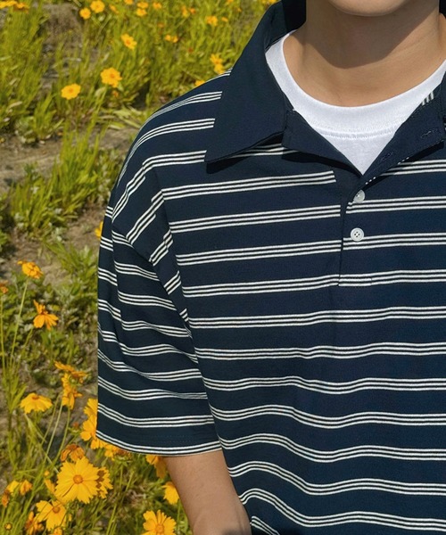 ASCLO（エジュクロ） ヘンリーネック tシャツ ASCLO／ラインレトロ