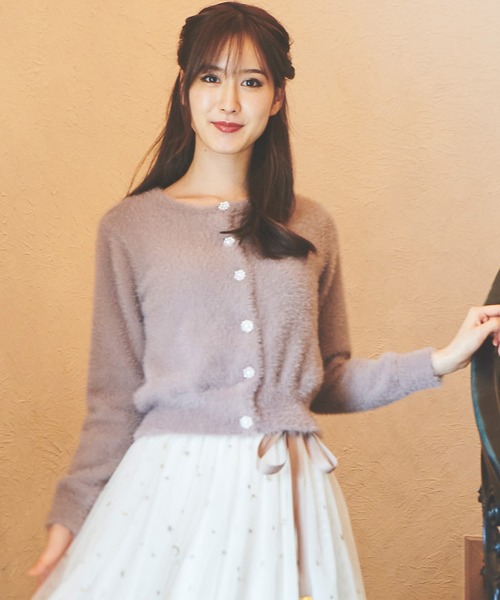 「LAISSE PASSE」 ニットカーディガン MEDIUM モカ レディース_画像2