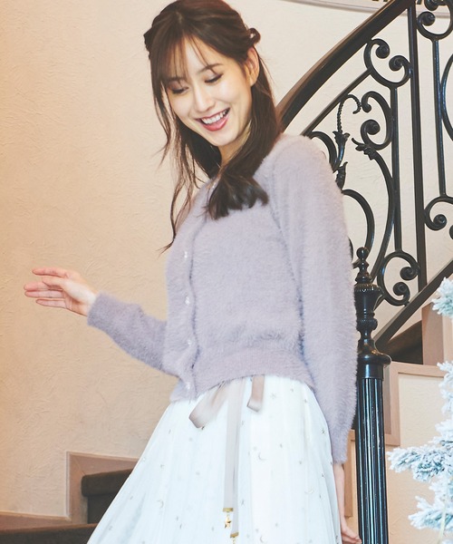 「LAISSE PASSE」 ニットカーディガン MEDIUM モカ レディース_画像3