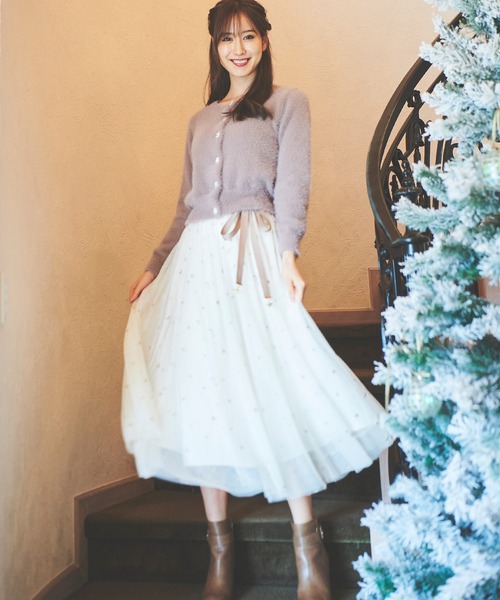 「LAISSE PASSE」 ニットカーディガン MEDIUM モカ レディース_画像4