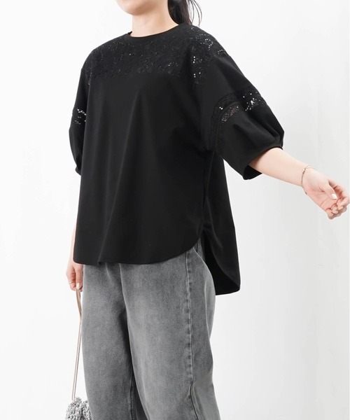 LADY LUCK LUCA tシャツ LC/LLL レースライン袖TOPS レディース