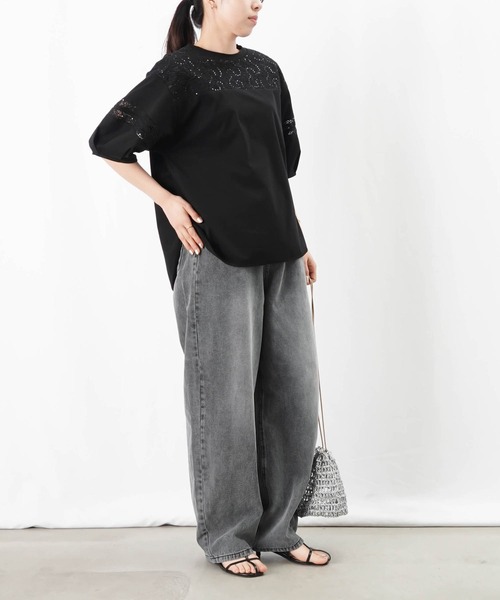 tシャツ LC/LLL バックレースプルオーバー レディース セール】LC/LLL バックレースプルオーバー（Tシャツ/カットソー
