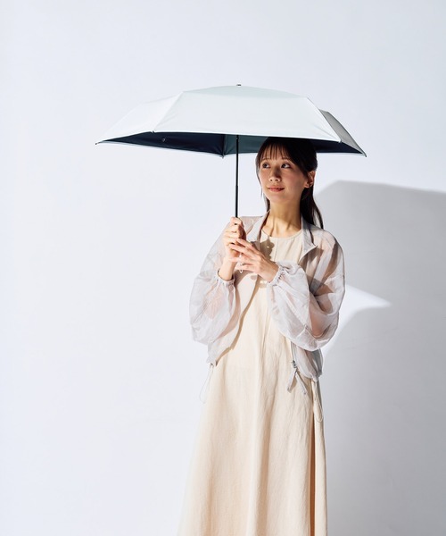 エスタ　ラディクール ライトグレー　50センチ　折りたたみ晴雨兼用　日傘 エスタ（estaa） 晴雨兼用折りたたみ日傘 冷却パラソル ラディ