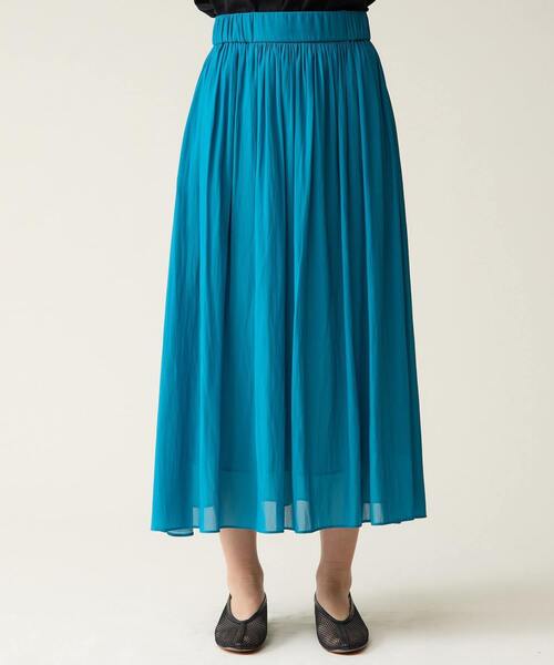 スカート ドライタッチギャザースカート ミッシェルクラン MICHEL