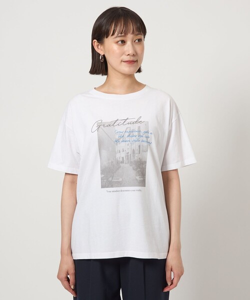 売れ筋商品|||ヤス Tシャツ レディース トップス YASLEMMA - Print T-shirt - clear sky ZOZOTOWN Yahoo!店 - Tシャツ/カットソー｜Yahoo!ショッピング