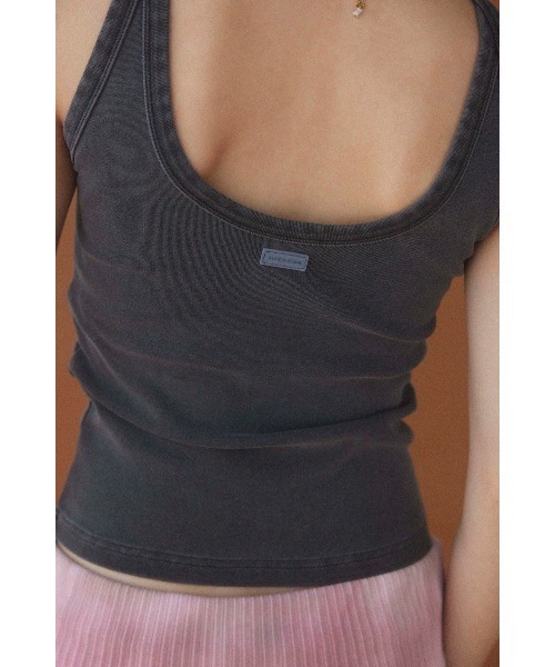 新品未使用　ALEXIA STAM チャコール タンクトップ ALEXIA STAM タンクトップ ノースリーブ Wellness Pigment Dyed