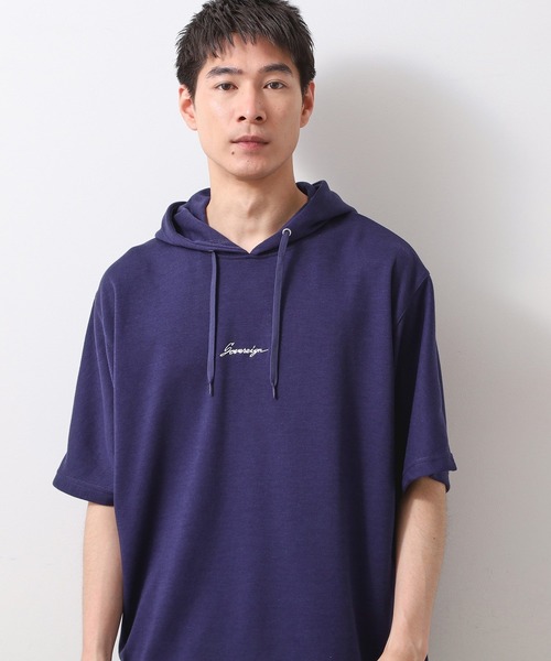 THE SHOP TK パーカー ポンチ半袖パーカー 「洗濯機OK」 メンズ
