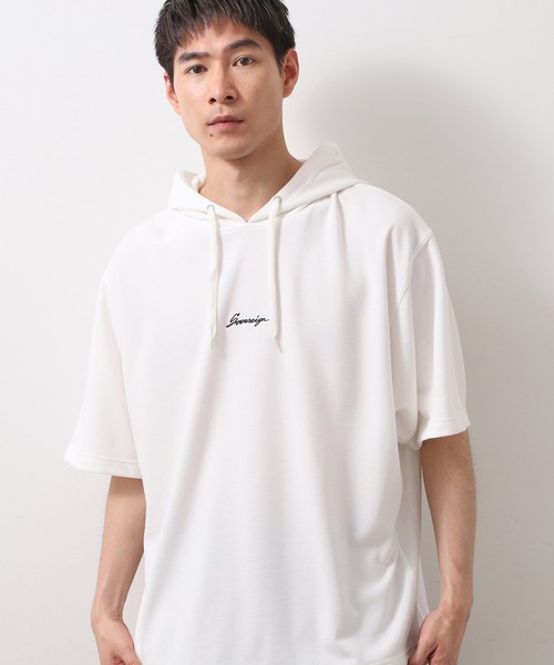 THE SHOP TK パーカー ポンチ半袖パーカー 「洗濯機OK」 メンズ