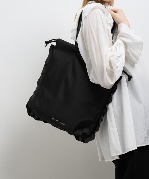 LANVIN en Bleu トートバッグ コンビフリルドロストトートバッグ