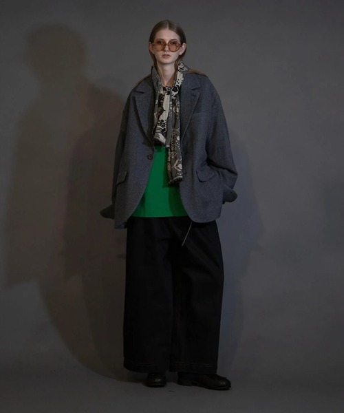 パンツ my beautiful landlet DENIM TUCKWIDEPANTS my beautiful landlet RIPPED DENIM TUCK WIDE PANTS BLACK | nua