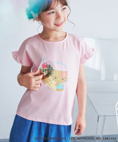 ロペピクニック 日焼けハローキティ コラボTシャツ ピンク フリーサイズ ROPÉ PICNIC(ロペピクニック) / 【ROPE' PICNIC×ハローキティ