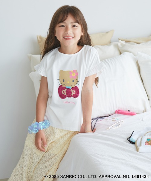 ロペピクニック 日焼けハローキティ コラボTシャツ ピンク フリーサイズ ROPÉ PICNIC(ロペピクニック) / 【ROPE' PICNIC×ハローキティ