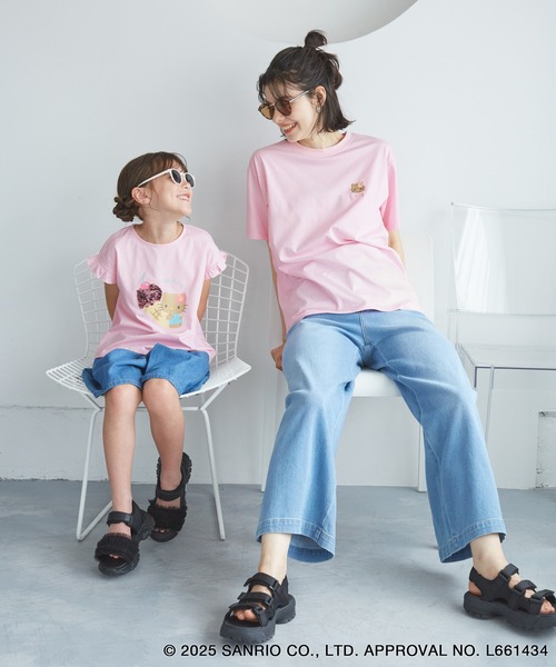 ロペピクニック 日焼けハローキティ コラボTシャツ ピンク フリーサイズ ROPÉ PICNIC(ロペピクニック) / 【ROPE' PICNIC×ハローキティ