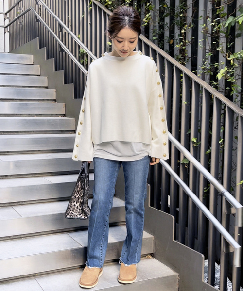 「Spick & Span」 長袖ニット FREE ホワイト レディース_画像4