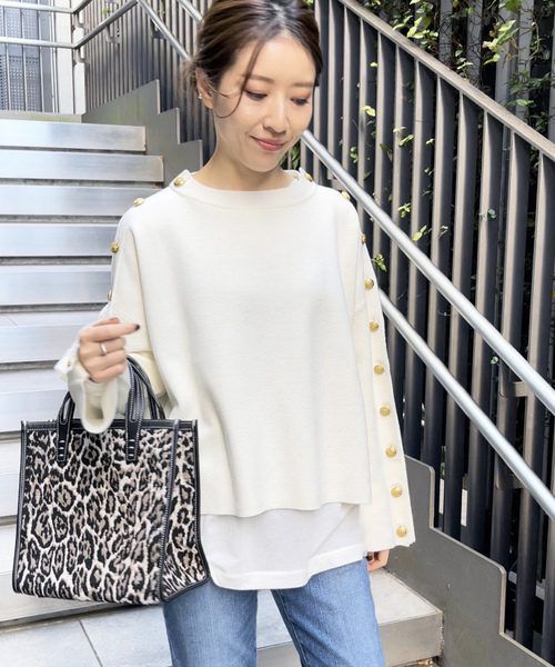 「Spick & Span」 長袖ニット FREE ホワイト レディース_画像7