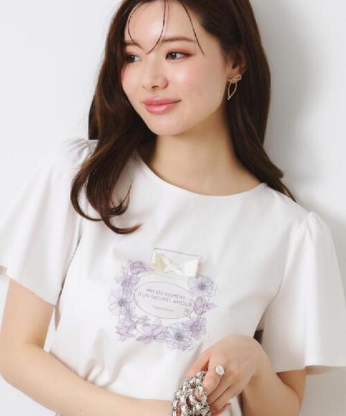 「couture brooch」 半袖カットソー 38 オフホワイト レディース