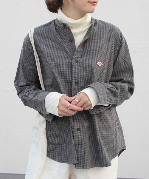 DANTON ブラウス 36 Danton 「DANTON」 長袖ブラウス 36 ネイビー レディース
