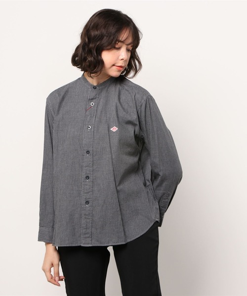 DANTON ブラウス 36 Danton 「DANTON」 長袖ブラウス 36 ブルー レディース