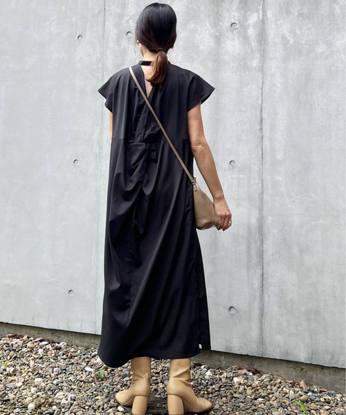 「ECRIRE」 ノースリーブワンピース S グレー レディース_画像2