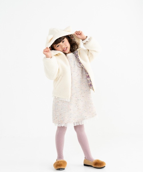 nino（ニノ） コート アウター ねこ耳ボアジャケット キッズ 子供服 