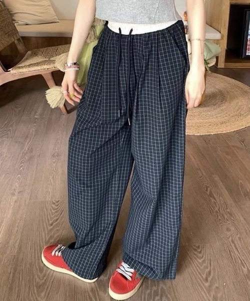 MAISON DE THERESE（メゾン ド テレーズ） パンツ ウエスト紐チェック