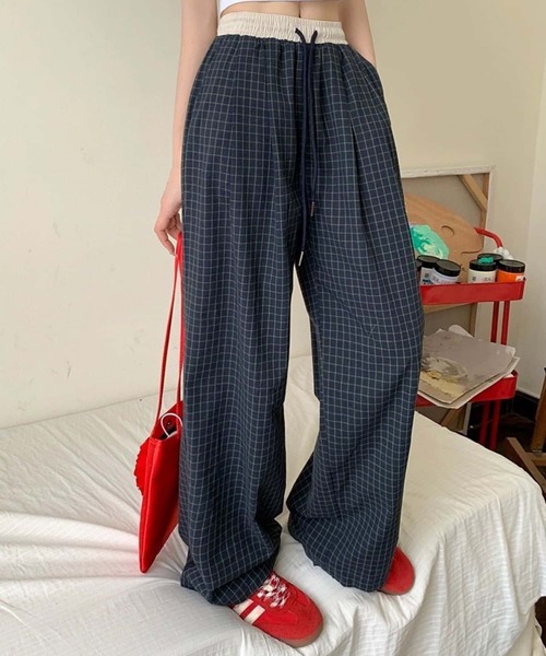 MAISON DE THERESE（メゾン ド テレーズ） パンツ ウエスト紐チェック