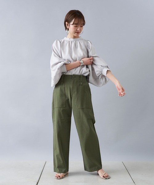 「DouDou」 長袖ブラウス FREE グレー レディース_画像7