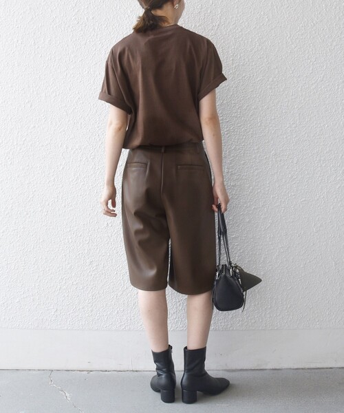 SHIPS any パンツ any: センター ピンタックライン ハーフパンツ