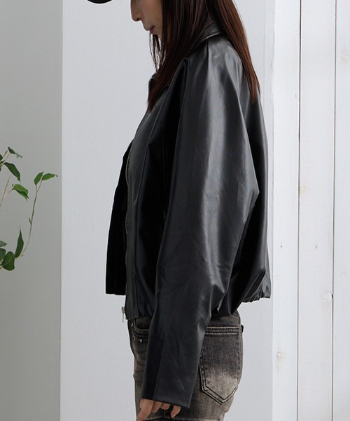 ADDITION STORE レザージャケット ライダース (トレンドのショート丈 ADDITION STORE レザージャケット ライダース (トレンドのショート丈