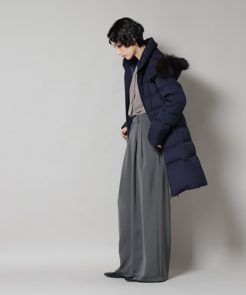 b822【nano universe】西川ダウン　ダウンコート ロング丈　38 NANO universe｜「西川ダウン(R)」サージロングダウン | Rakuten